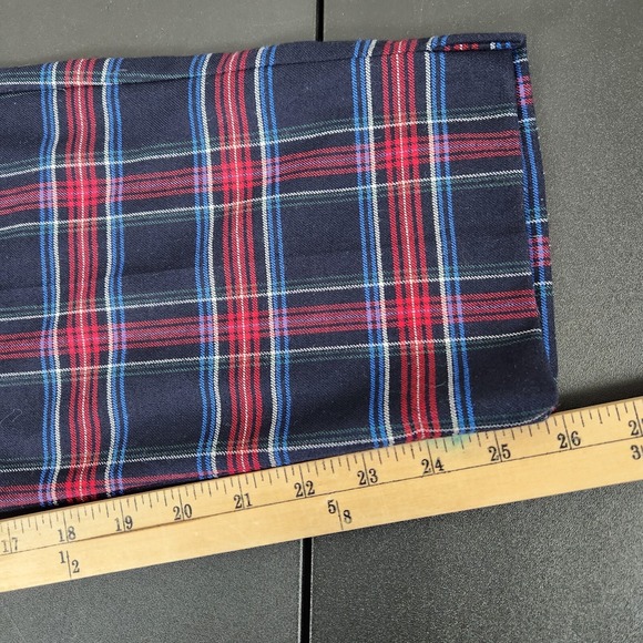 Talbots Hampshire Ankle Pants Black Red Blue Check Plaid Wool Blend 12 Petite - Picture 8 of 9